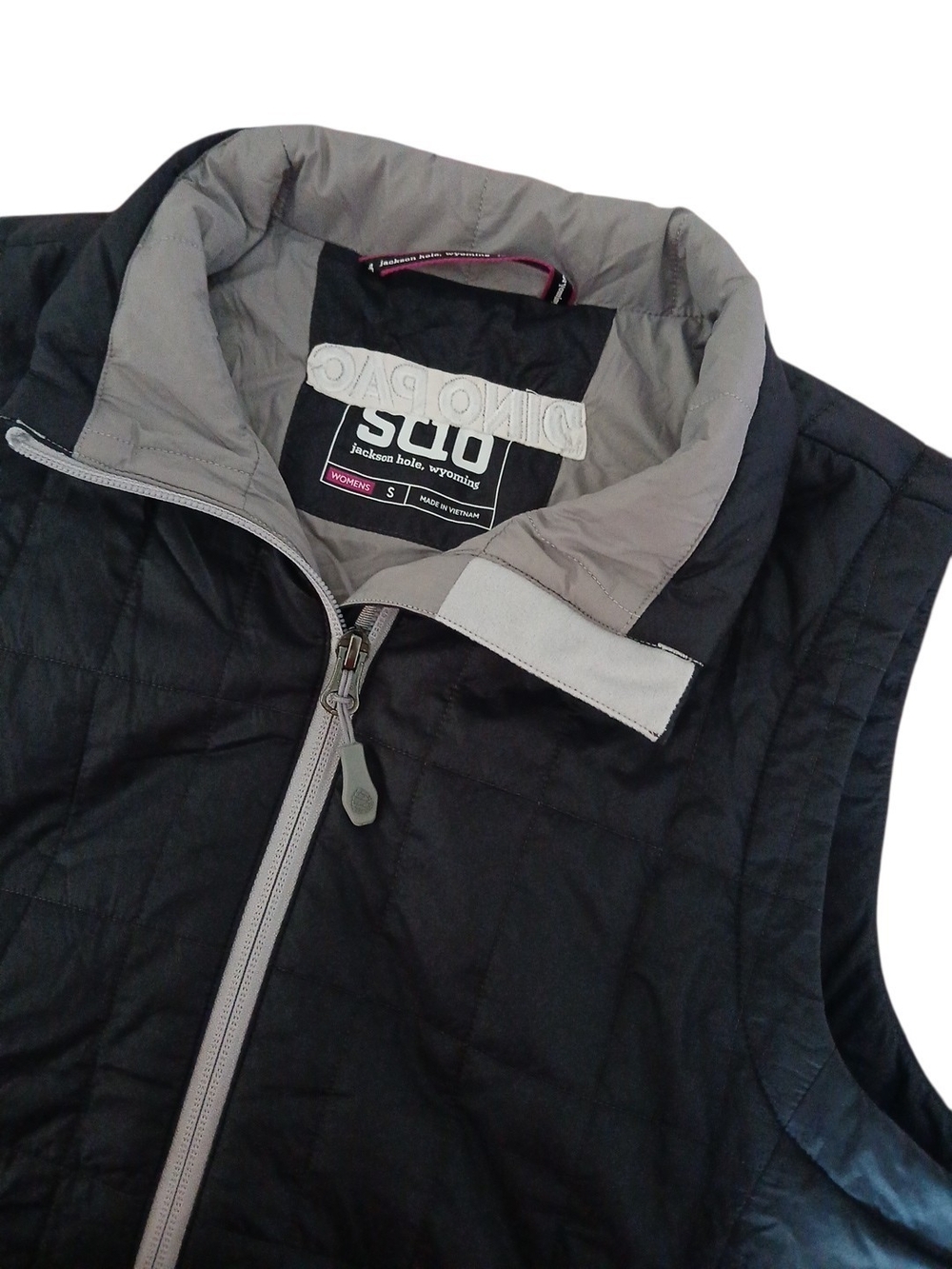 Stio Black Pinion Lightweight Down Vest Womens Small/embroided